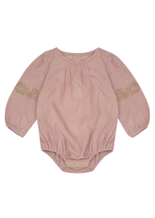 Dandy Romper-Ash Rose