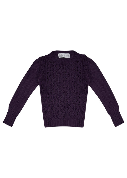 Waratah Jumper-Eggplant