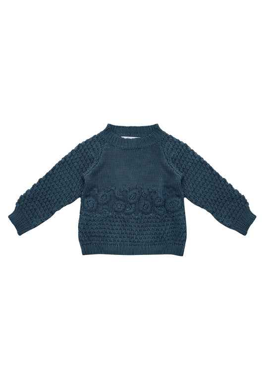 Marigold Knitted Jumper - Deep Sea