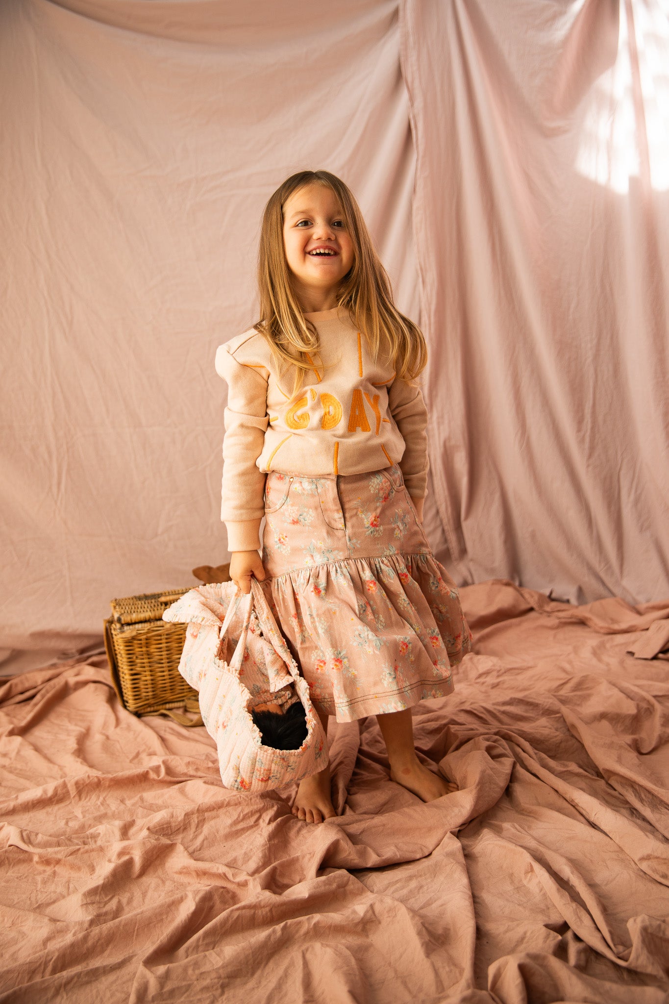 Baby Doll Carrier-VoVo Pink Country Garden