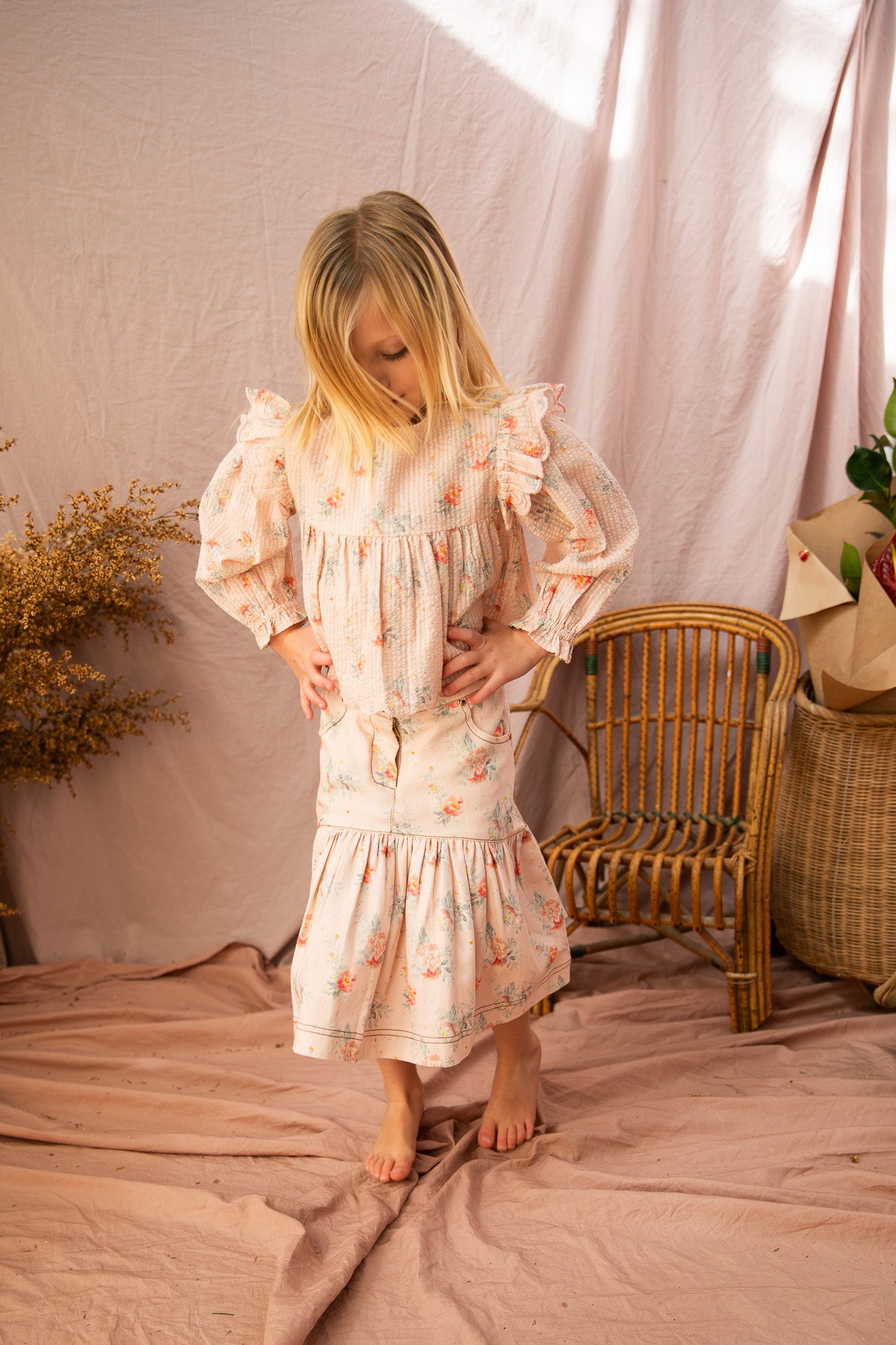 Allie Top-VoVo Pink Country Garden