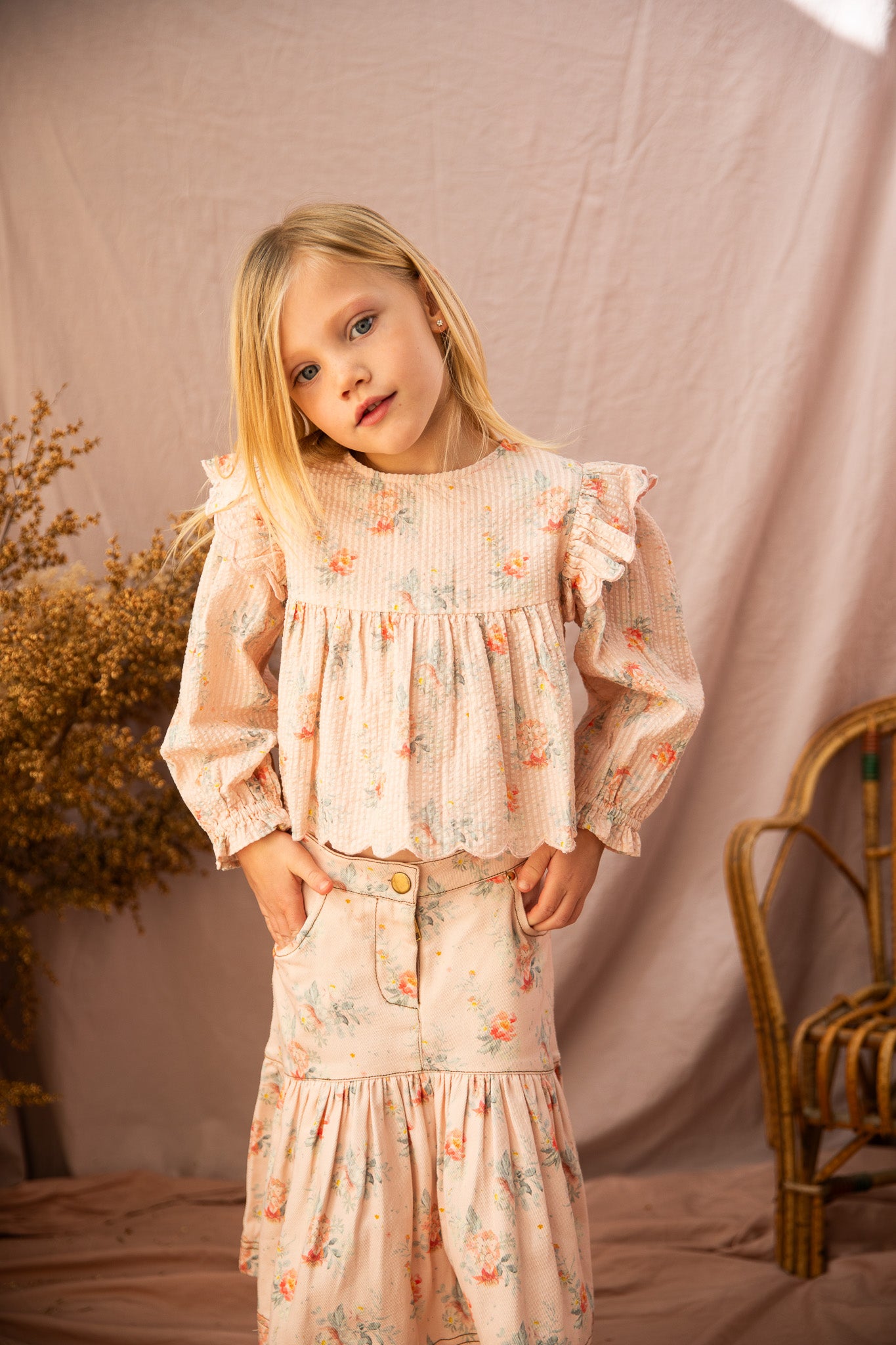 Allie Top-VoVo Pink Country Garden