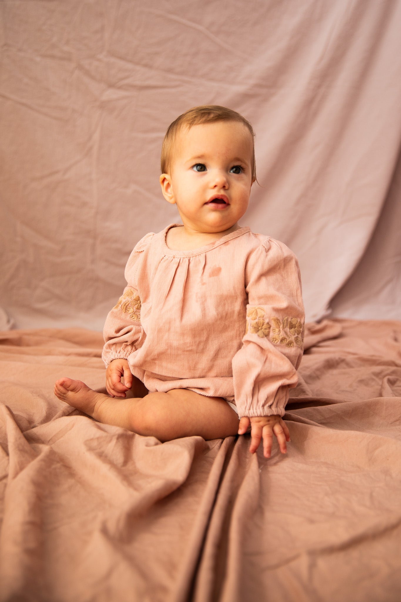 Dandy Romper-Ash Rose
