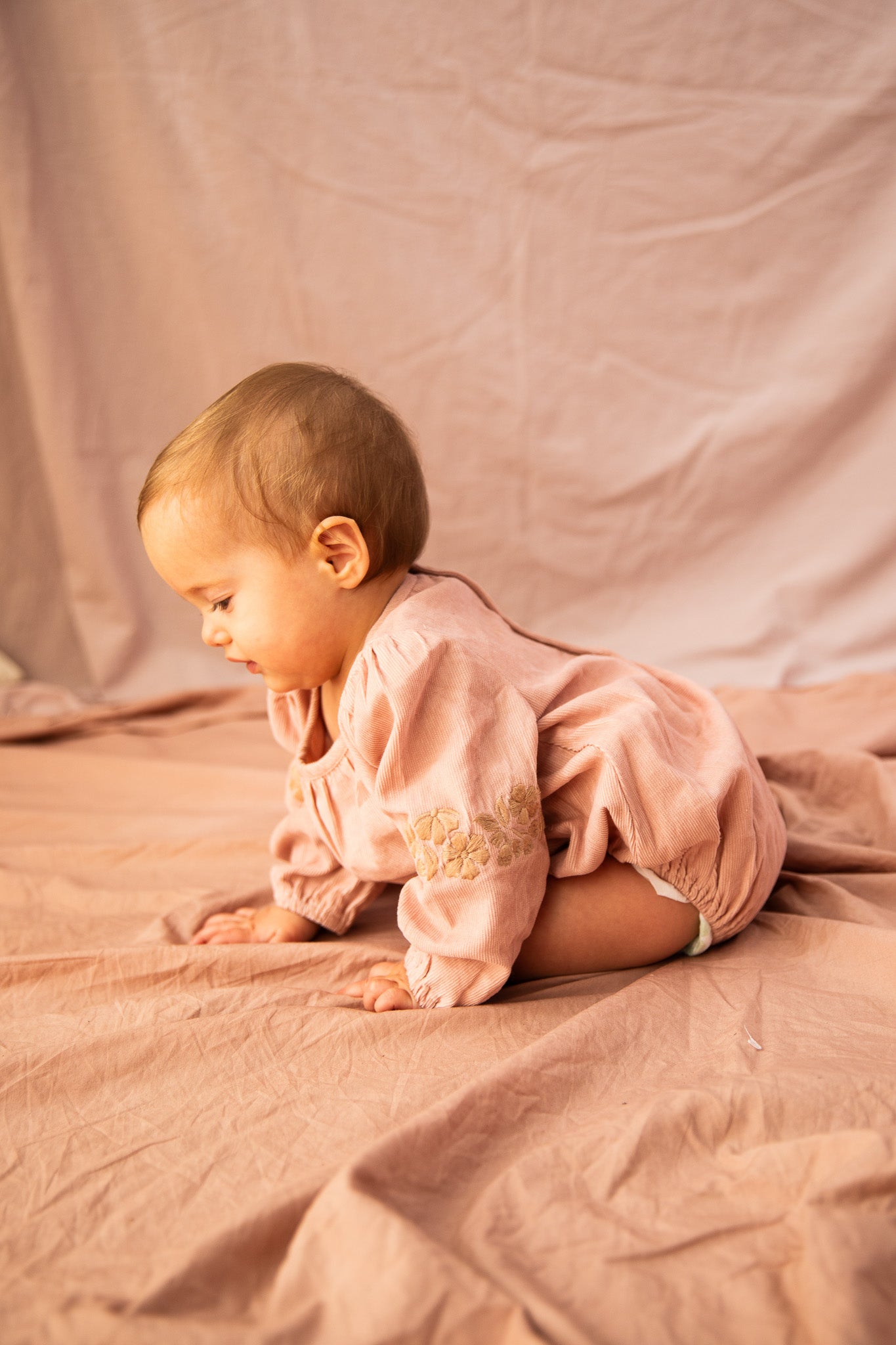 Dandy Romper-Ash Rose