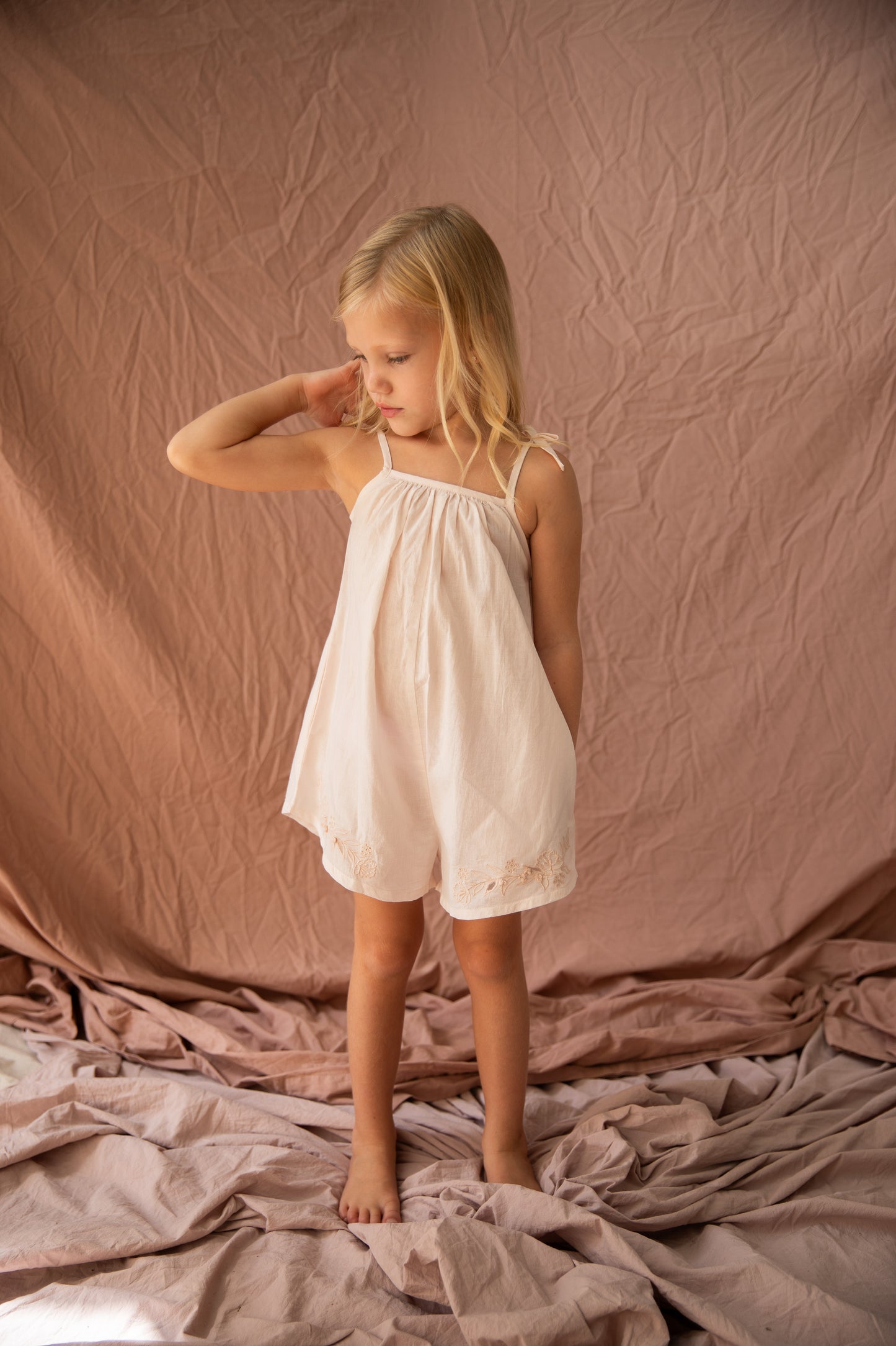 Francesca Jumpsuit-Rose Quartz