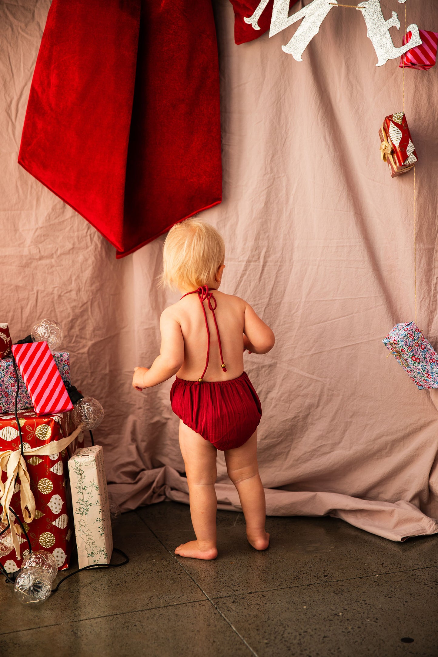 Holly Romper-Cherry