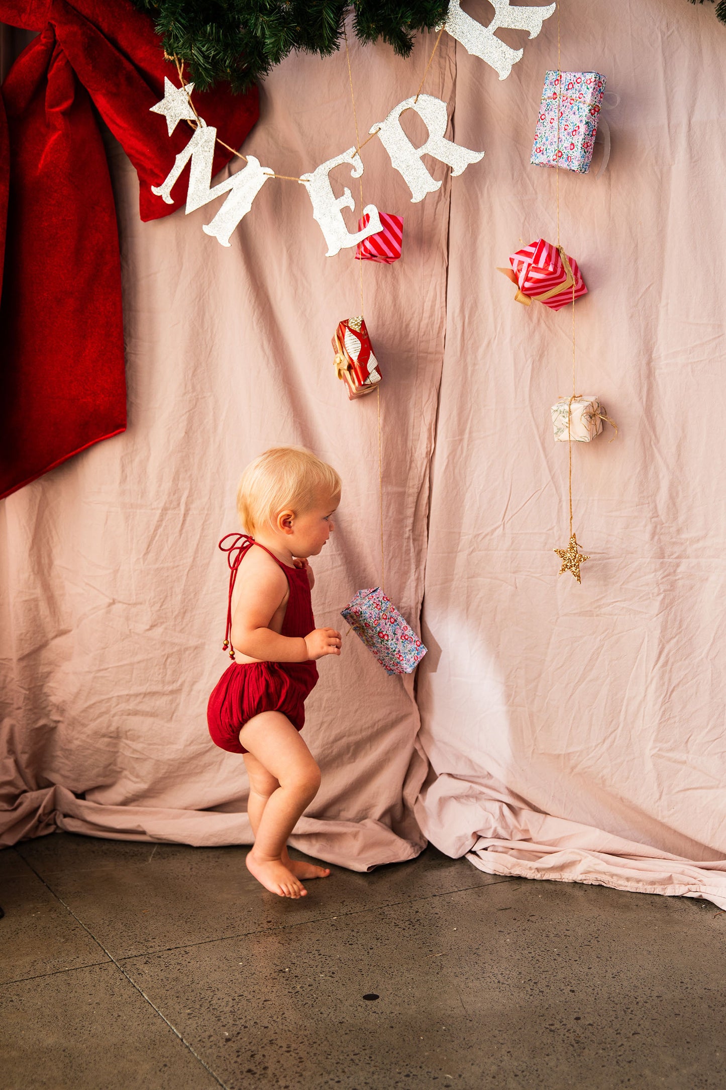 Holly Romper-Cherry