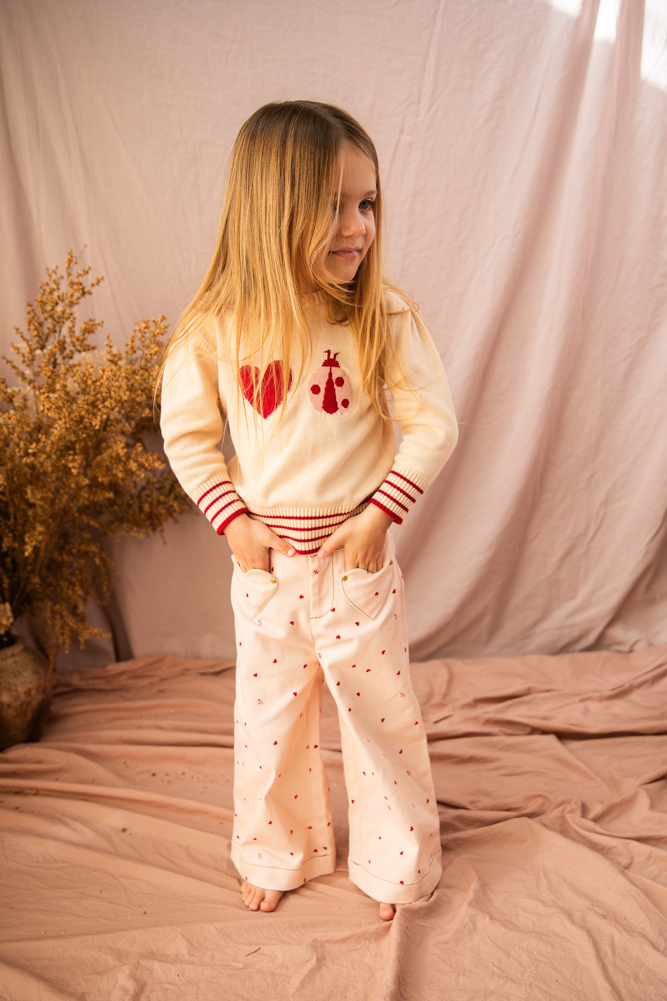 Little Lady Bug Jumper-Sandstone