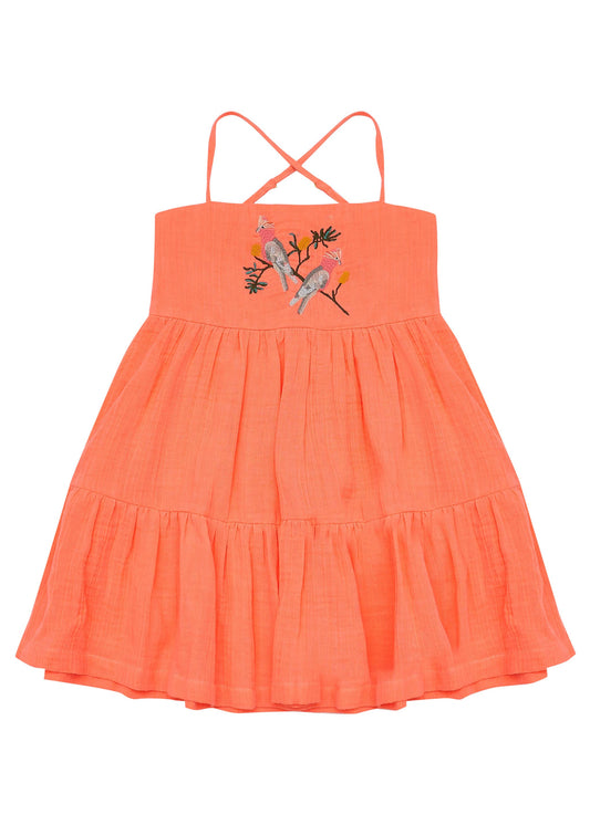 Nina Dress - Electric Peach