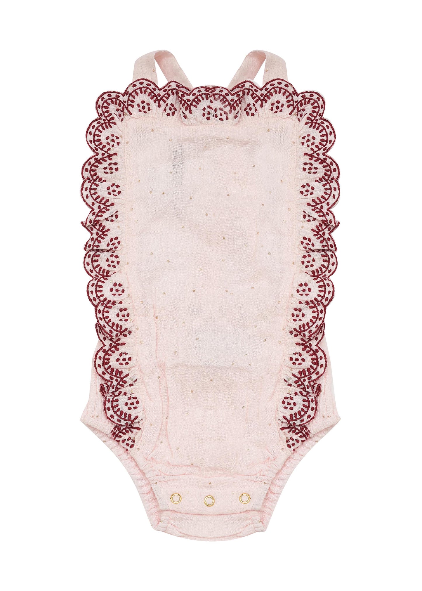 Pa Rum pum pum Romper-Peppermint Pink