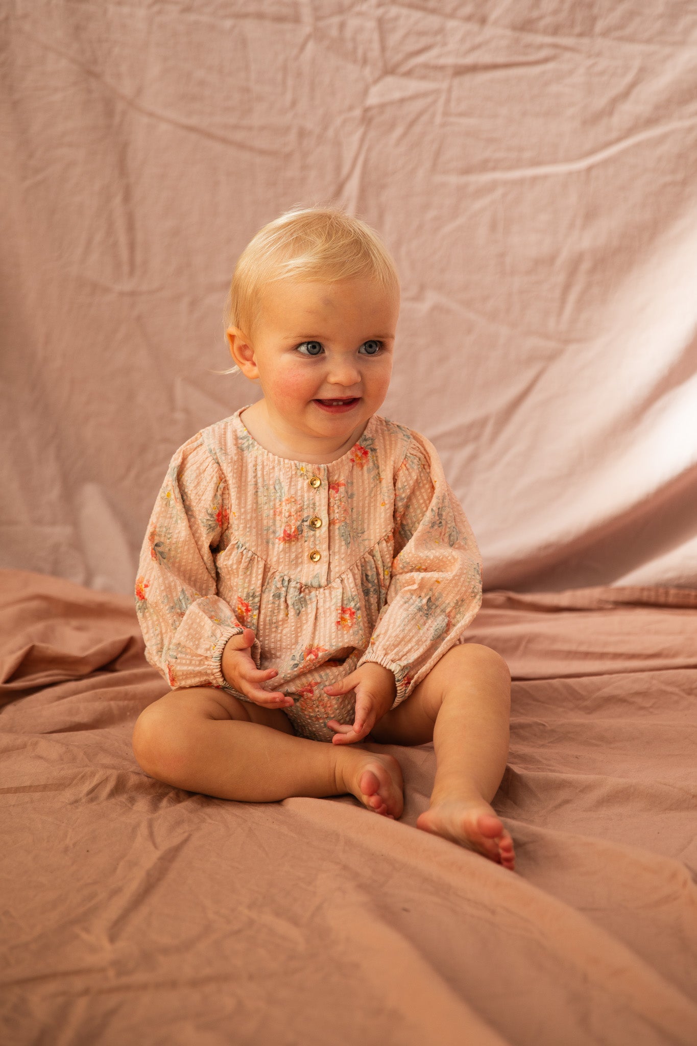 Ruth Romper-VoVo Pink Country Garden