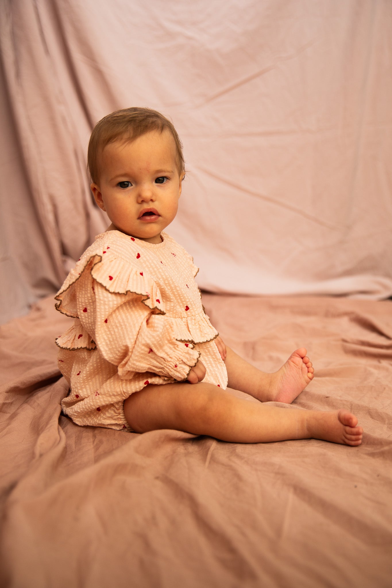 Valentine Romper-Piggy Pink Love Bug