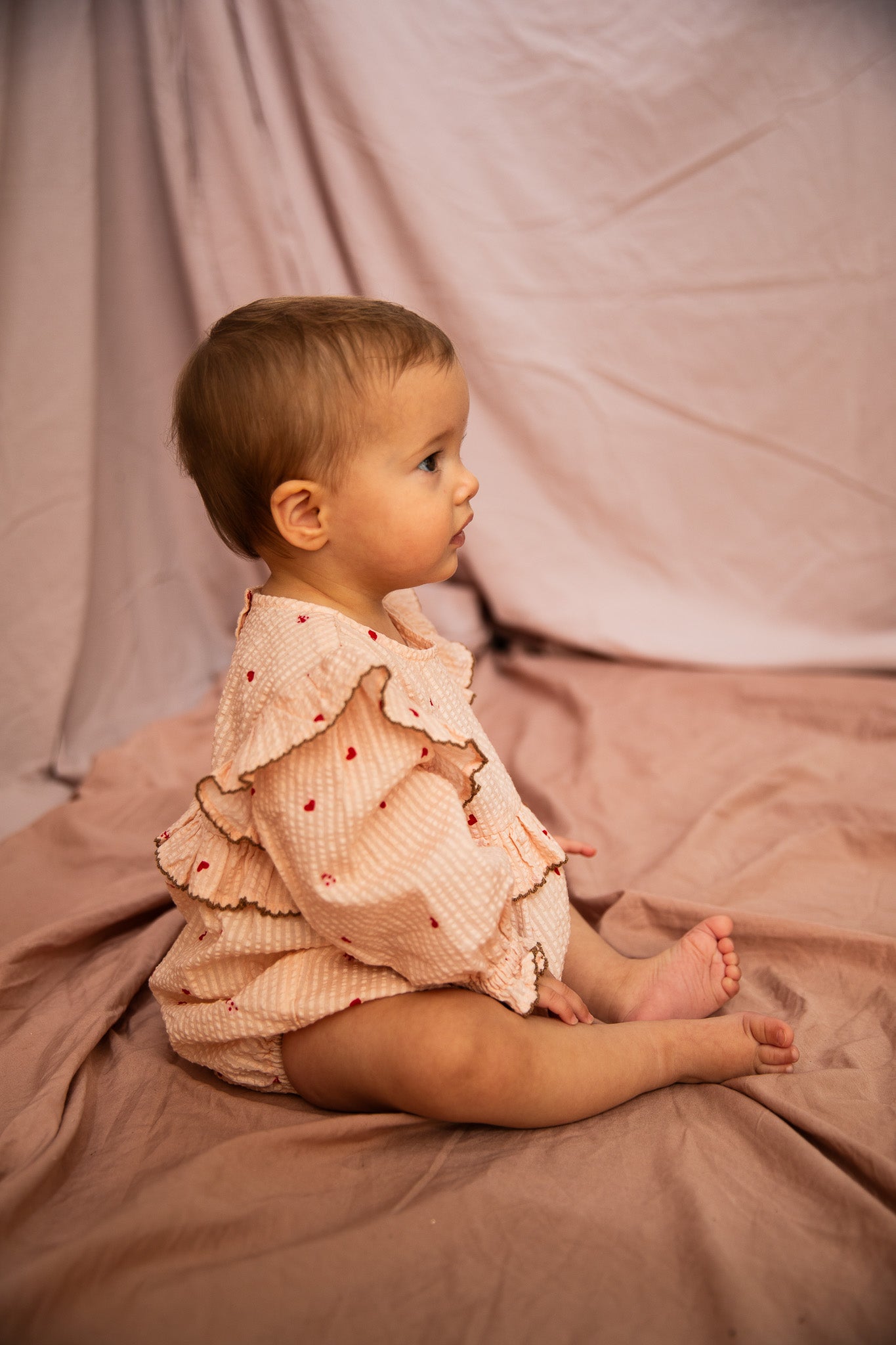 Valentine Romper-Piggy Pink Love Bug