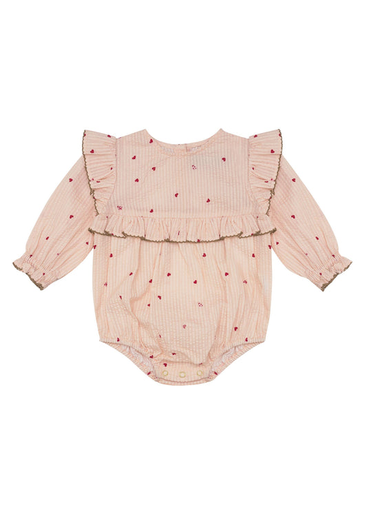 Valentine Romper-Piggy Pink Love Bug