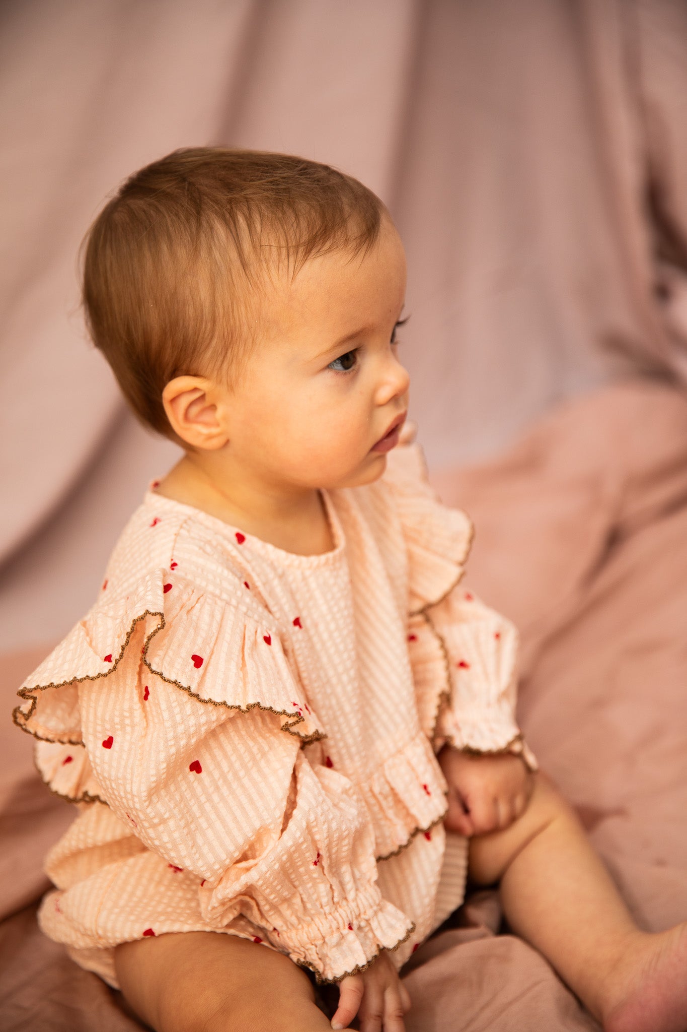 Valentine Romper-Piggy Pink Love Bug
