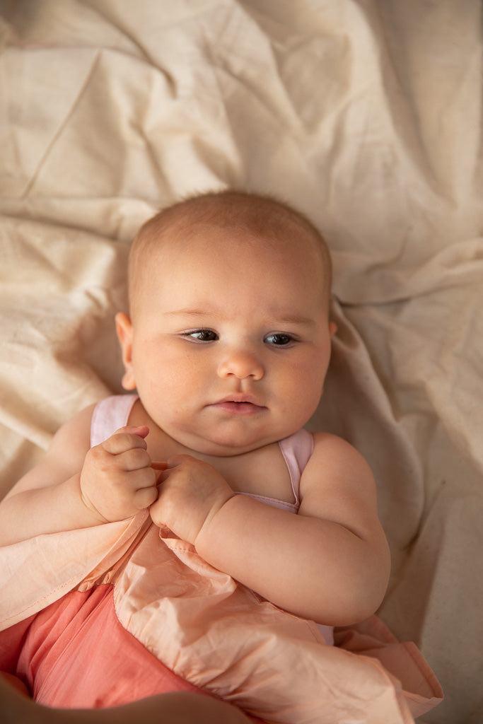 Gracie Romper-Apricot Blush