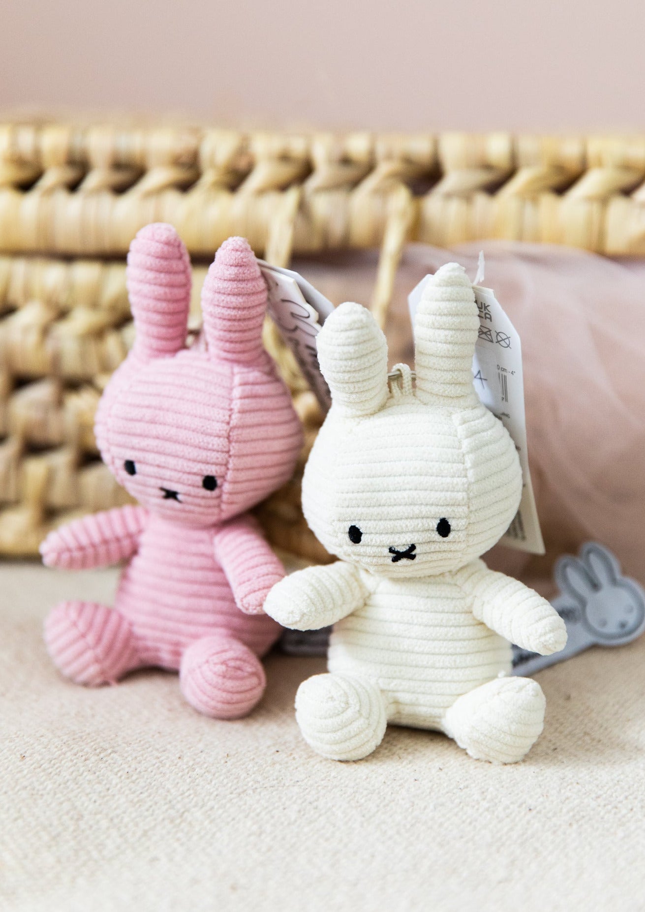 Miffy Keychain Corduroy Pink