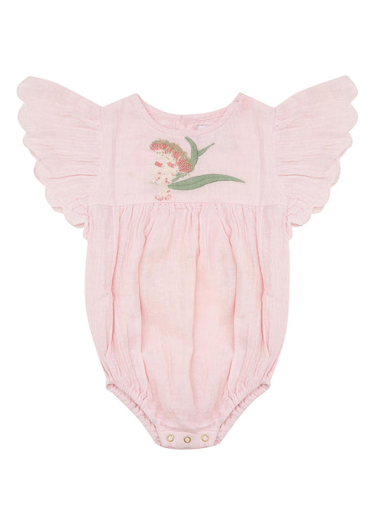 Gingerbread Romper - Pink Candy