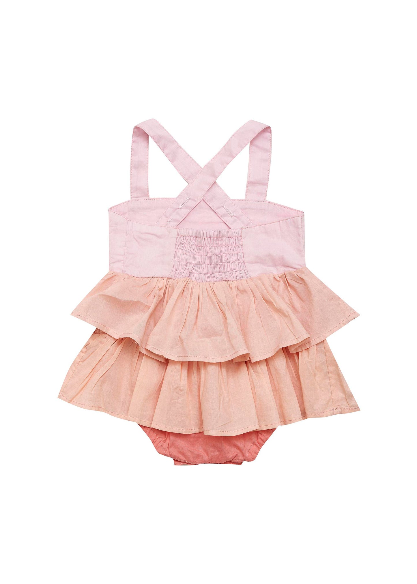 Gracie Romper-Apricot Blush