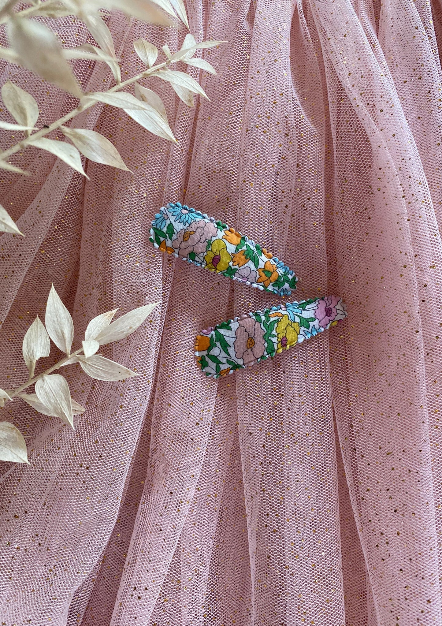 Classic Clips - Poppy Forest Liberty Green/Sky/Pink