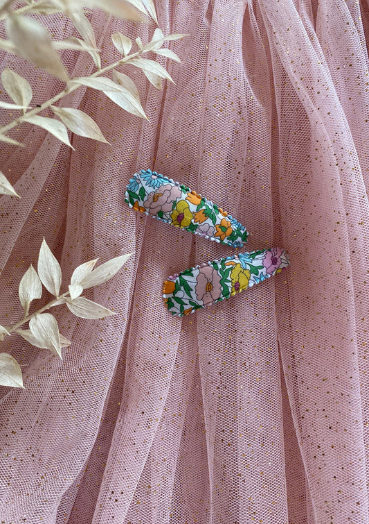 Classic Clips - Poppy Forest Liberty Green/Sky/Pink