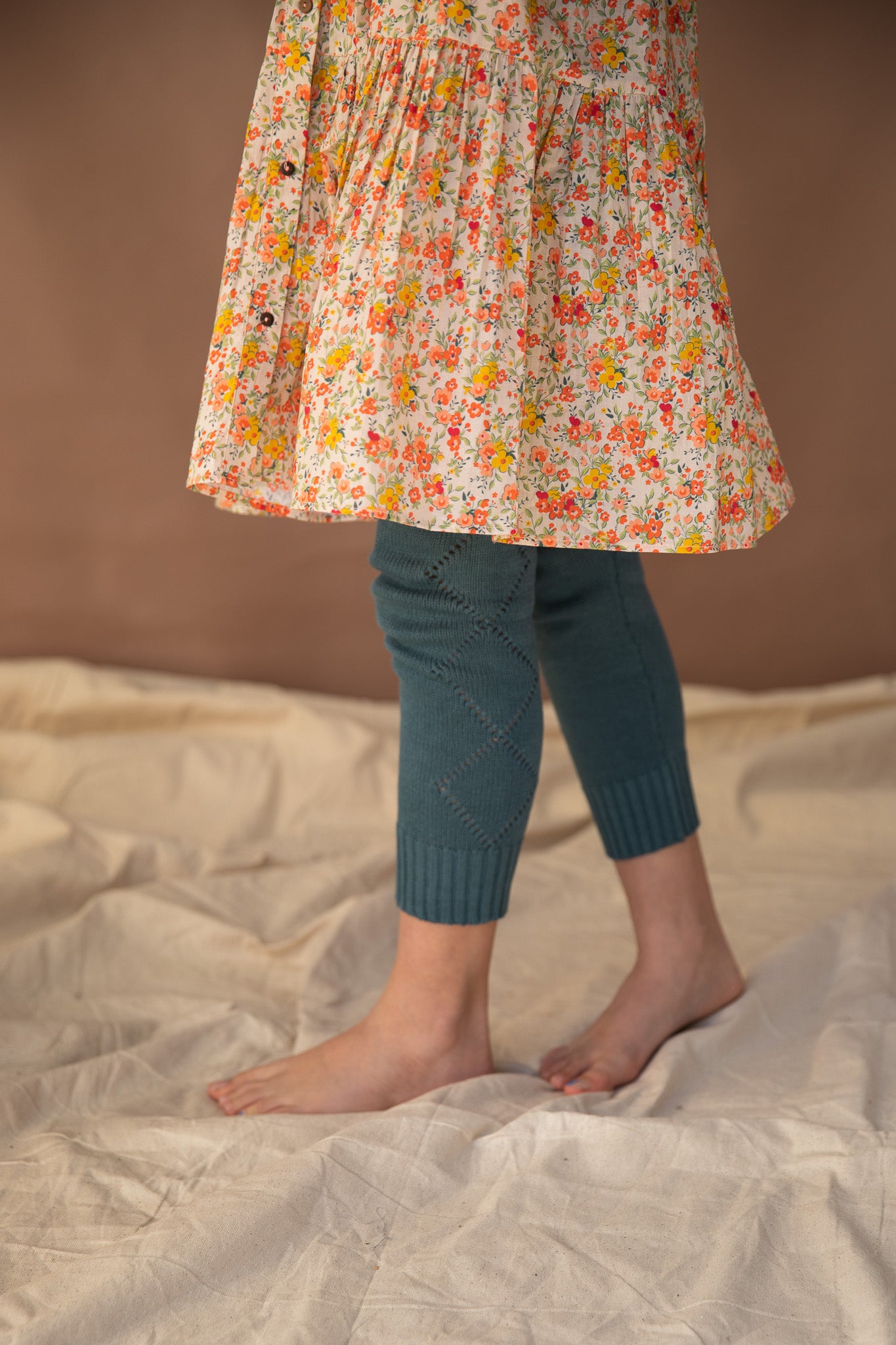 Knitted Leggings - Deep Sea
