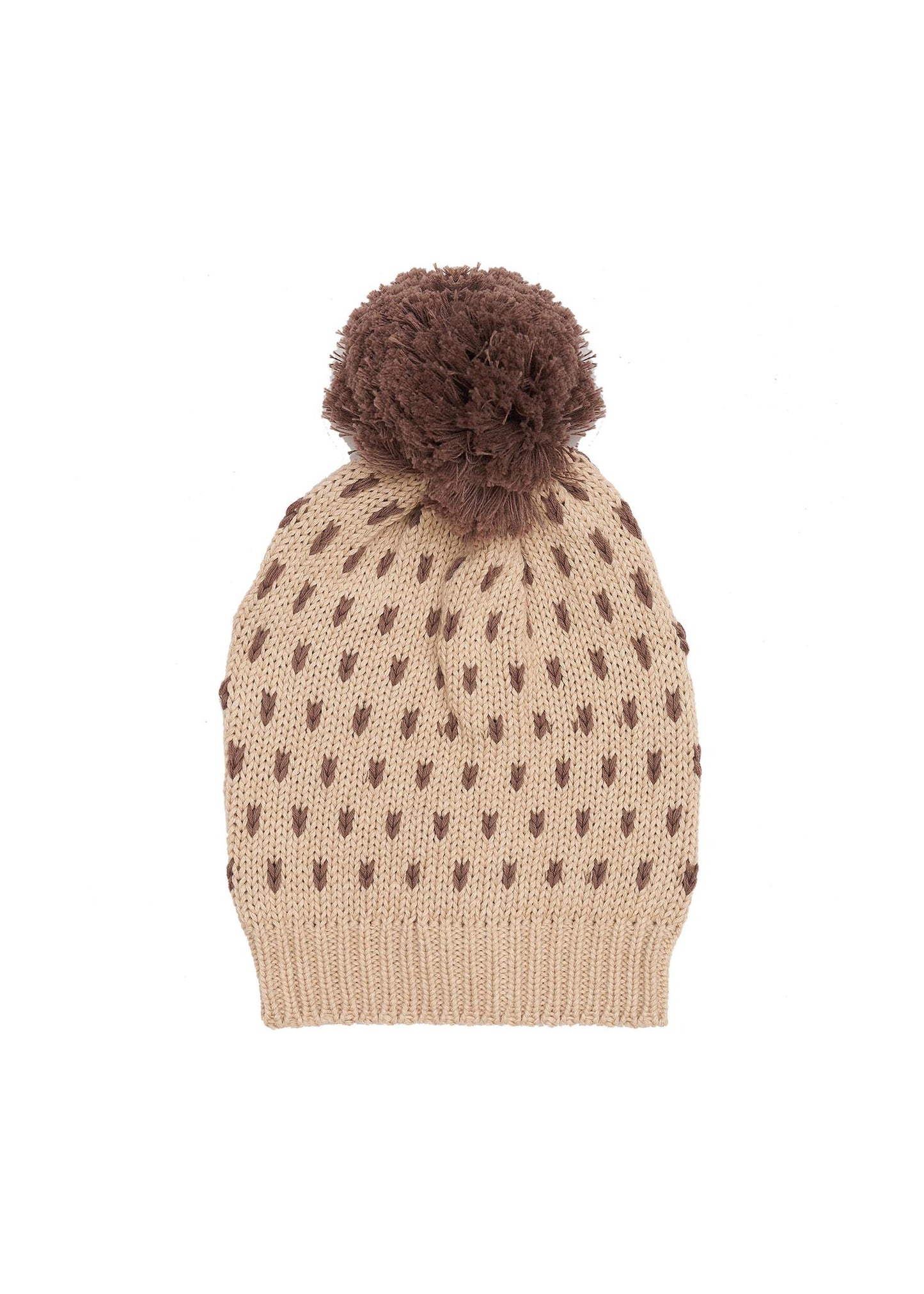 Pom Pom Beanie - Natural Linen