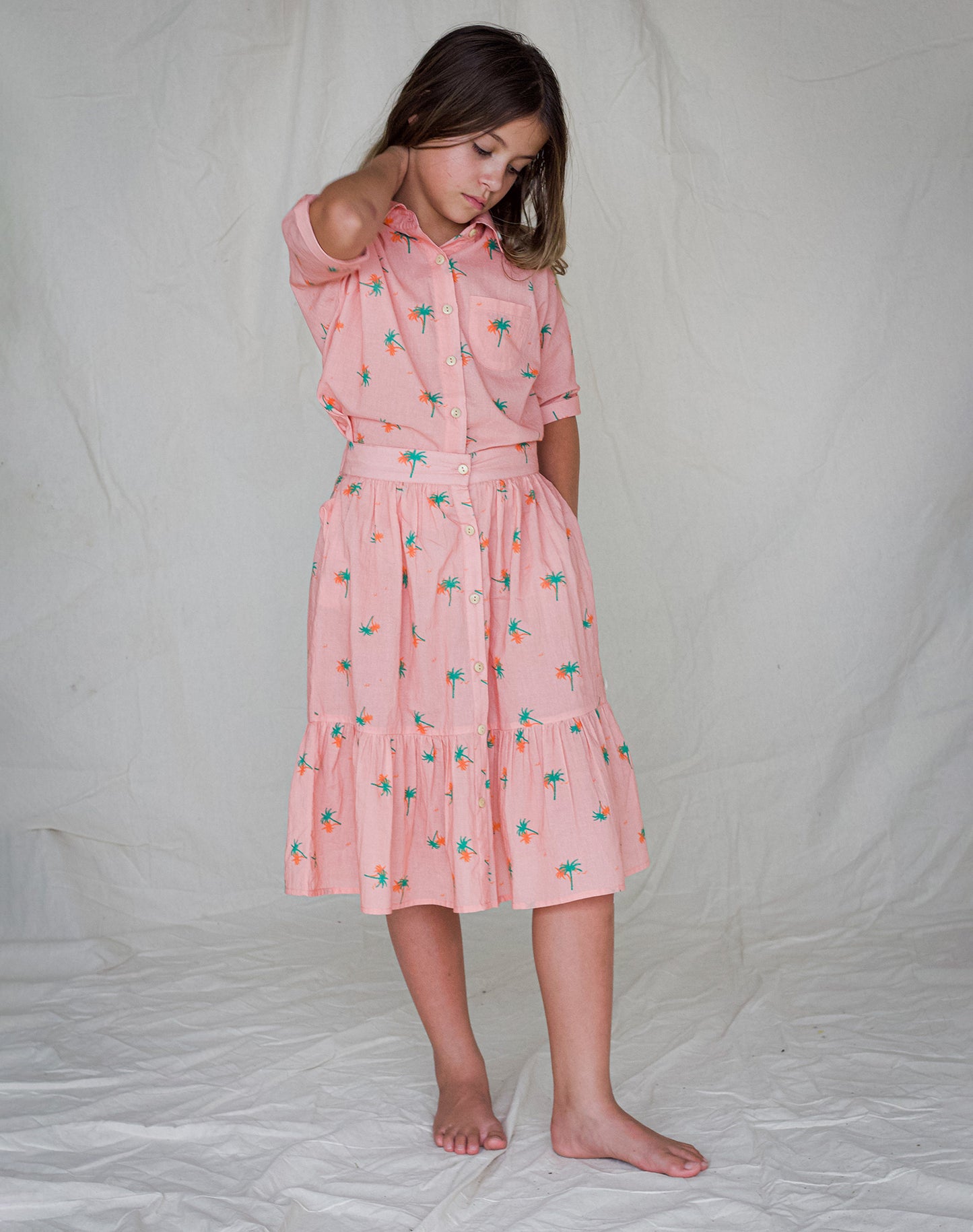 Kora Skirt - Tropical Peach Day Dream