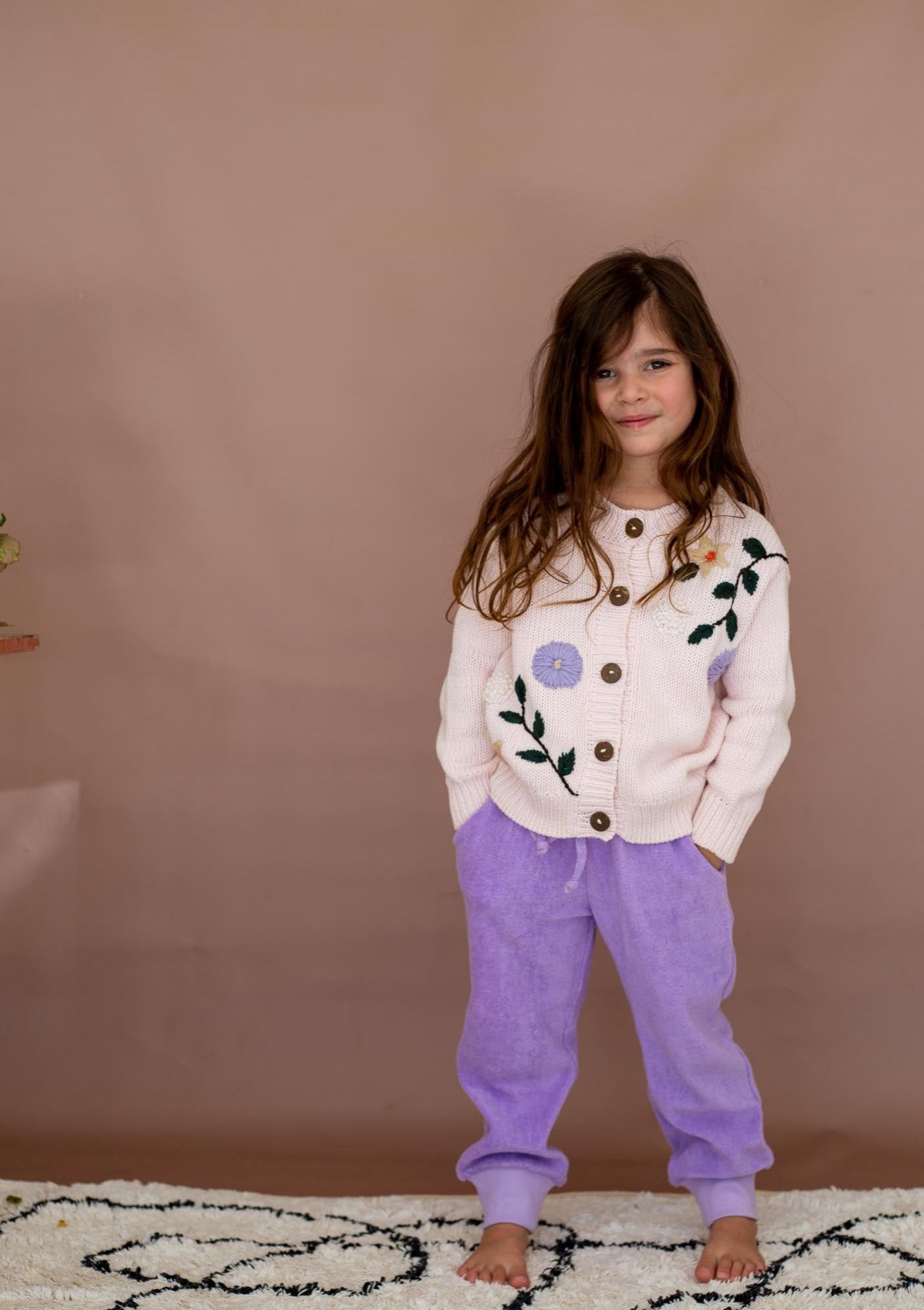 Elizabeth Cardigan - Pink Rose