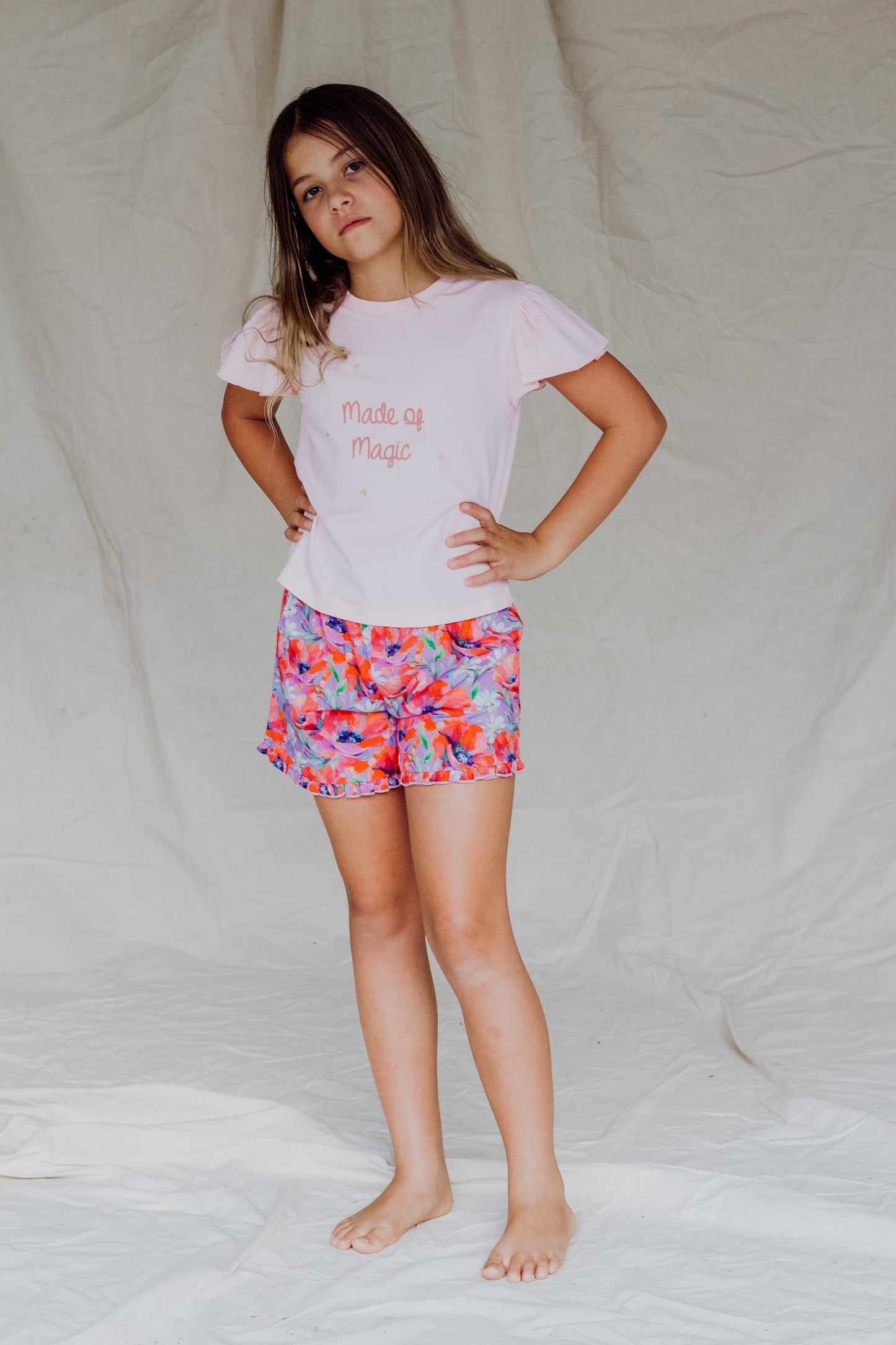 Rosie T-Shirt-Pink Flower