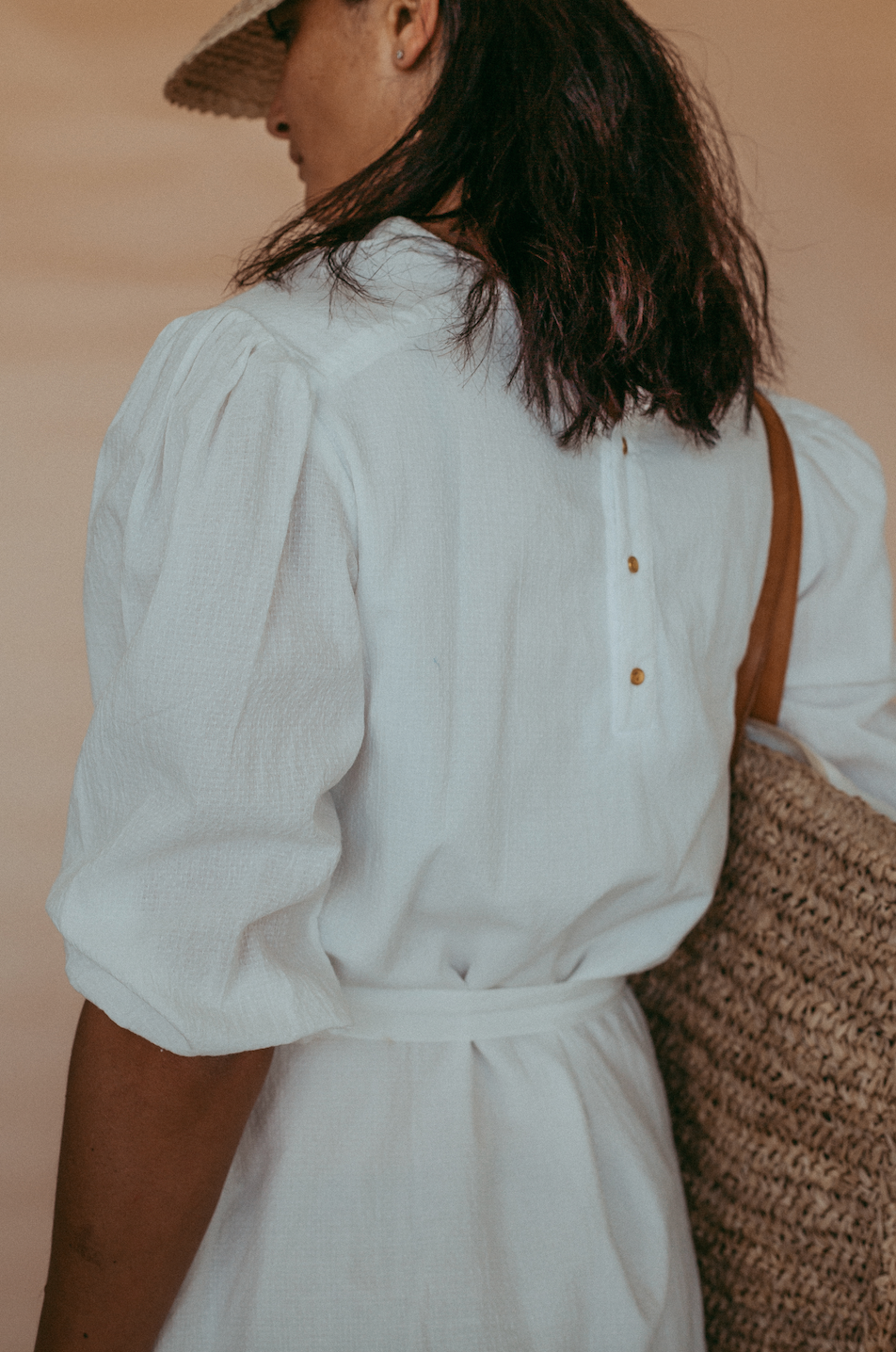 Parker Dress - White Linen
