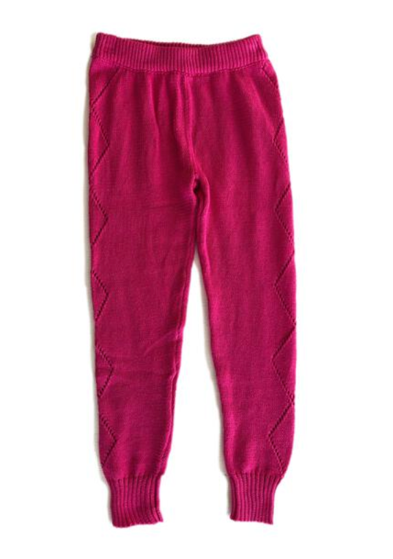 Knitted Leggings - Electric Pink