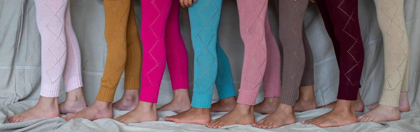 Knitted Leggings - Mulberry Jam