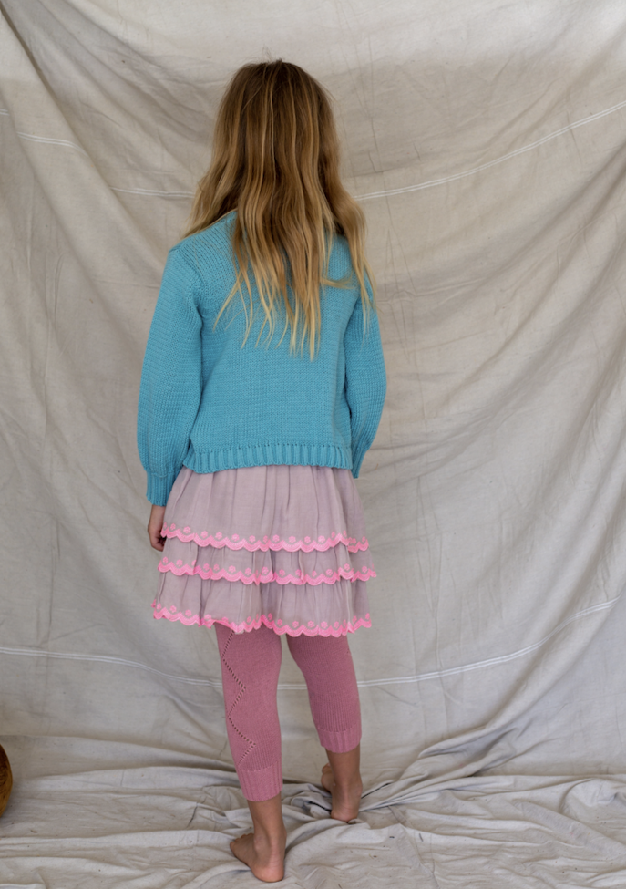 Knitted Leggings - Pink Rouge