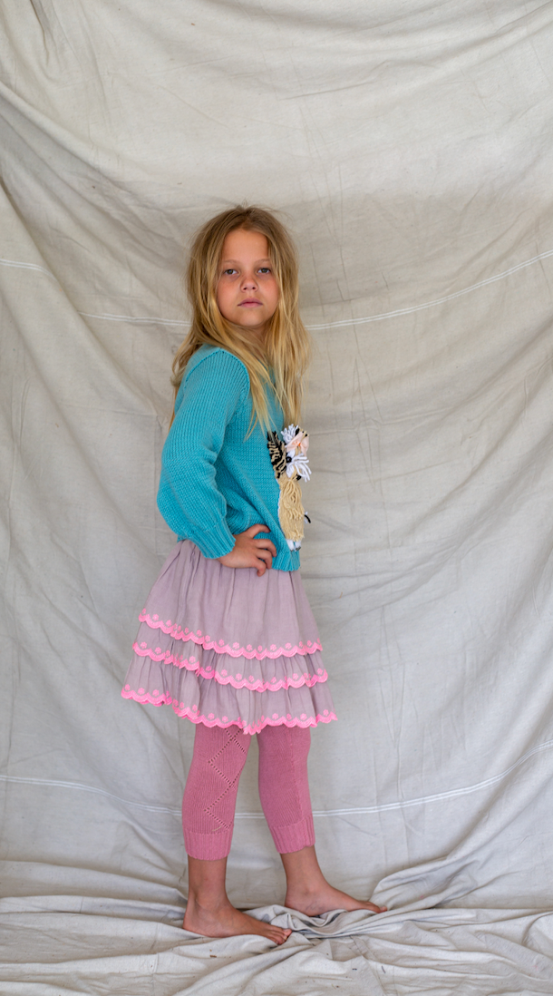 Knitted Leggings - Pink Rouge