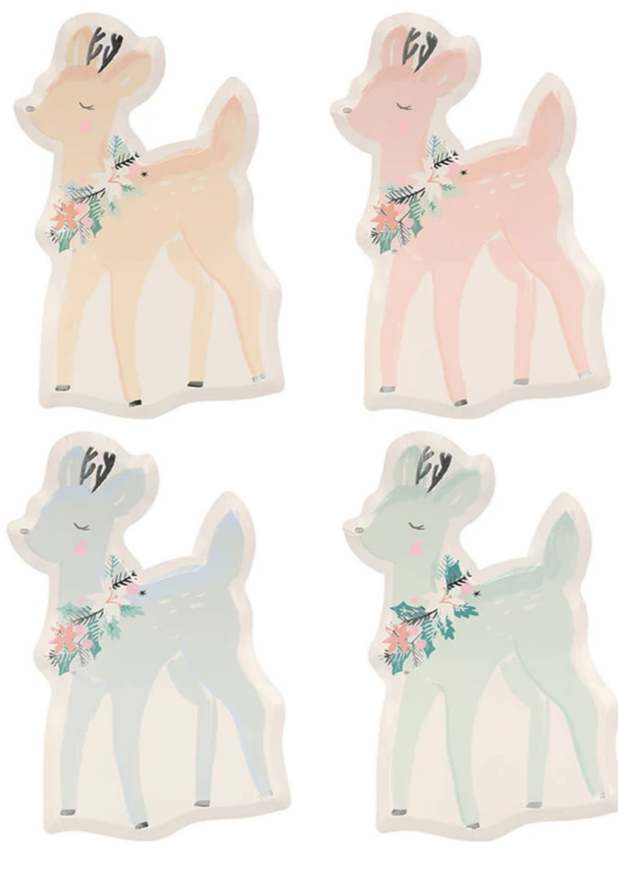 Pastel Deer Plates