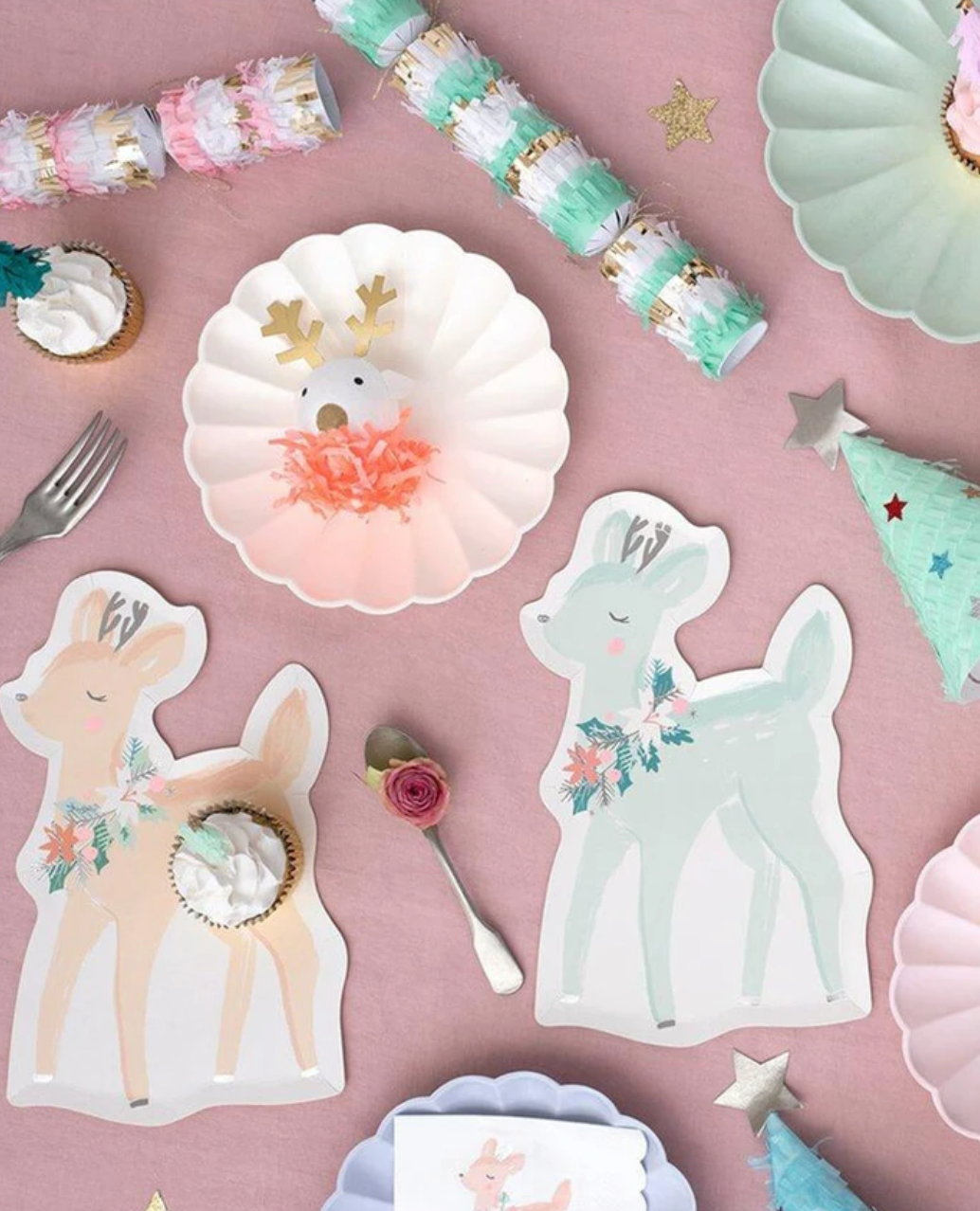 Pastel Deer Plates