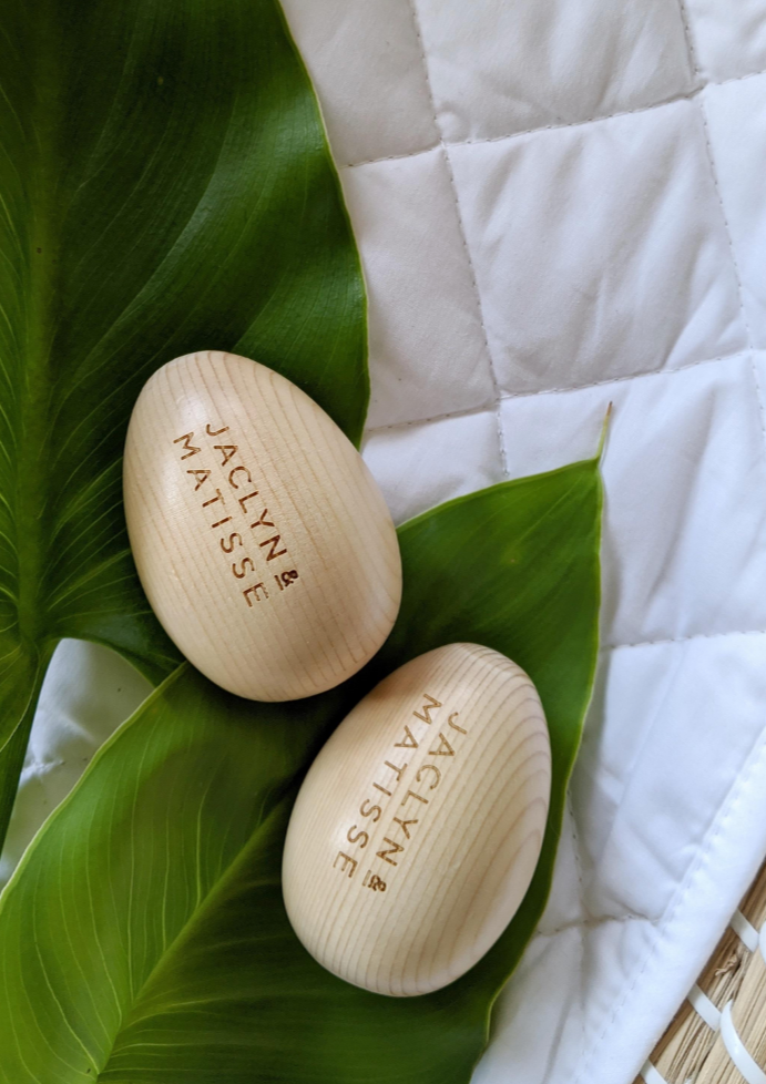 Wooden Egg Shaker Pair