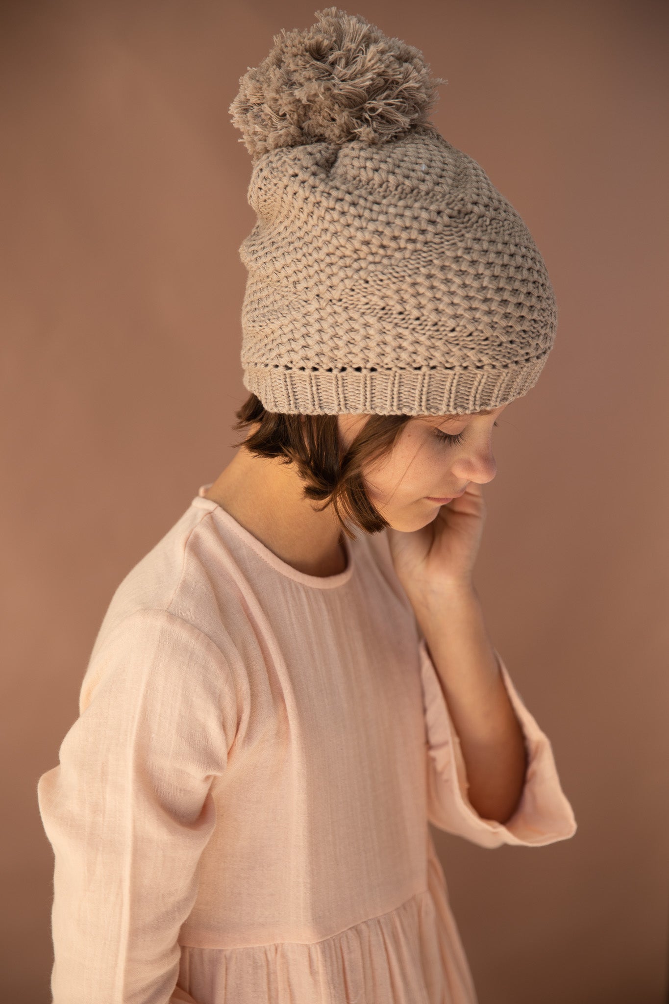 Toasty Knitted Beanie - Gumnut